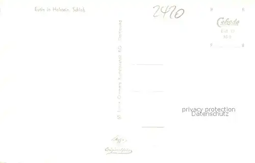 AK / Ansichtskarte Eutin Schloss Eutin