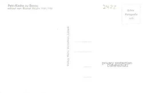AK / Ansichtskarte Bosau Petri Kirche  Bosau