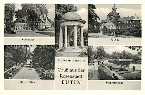 AK / Ansichtskarte Eutin Voss Haus Pavillon Schlosspark Rosengarten Seepromenade Eutin