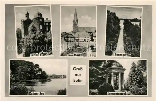 AK / Ansichtskarte Eutin Schloss Markt Rosengarten Eutiner See Sonnentempel Eutin