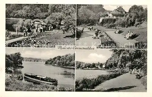 AK / Ansichtskarte Malente Gremsmuehlen Anlegebruecke Anlagen am Dieksee Ankunft 5 Seen Fahrt Diekseepromenade Malente Gremsmuehlen