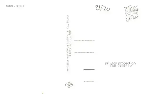 AK / Ansichtskarte Eutin Schloss Eutin