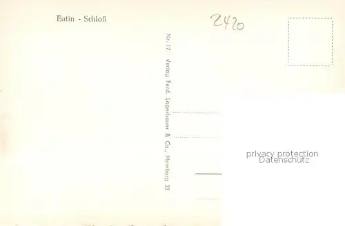 AK / Ansichtskarte Eutin Schloss Eutin