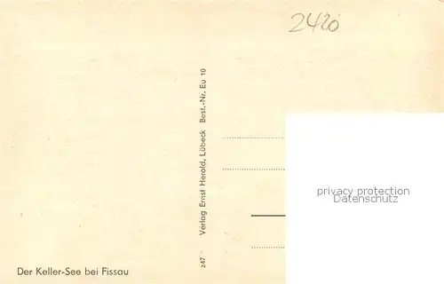 AK / Ansichtskarte Holsteinische_Schweiz Haus Seeschloss Dorfteich in Fissau Faehrhaus Zeltplatz Kellersee Am Zeltplatz Holsteinische_Schweiz