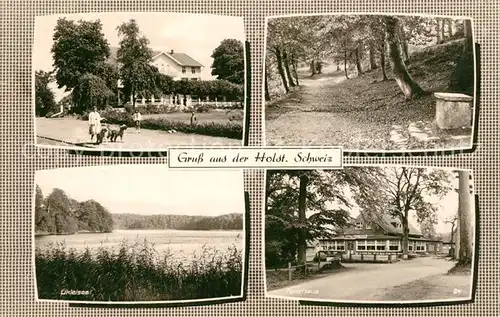 AK / Ansichtskarte Holsteinische_Schweiz Hotel Uklai Opferstein Ukleisee Forsthaus Holsteinische_Schweiz