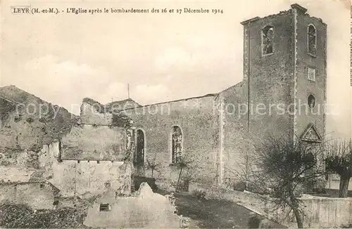 AK / Ansichtskarte Leyr Eglise bombardement  Leyr