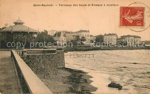 AK / Ansichtskarte Saint Raphael_Var Terrasse des bains Kiosque a musique Saint Raphael Var