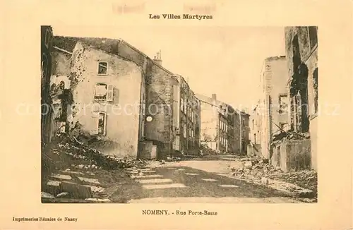 AK / Ansichtskarte Nomeny Rue Porte Basse Nomeny