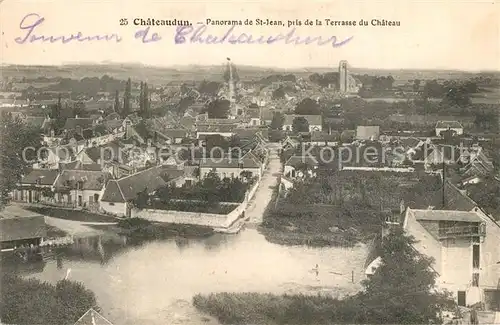 AK / Ansichtskarte Chateaudun Panorama de Saint Jean pris de la Terrasse du Chateau Chateaudun