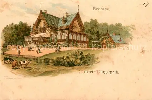 AK / Ansichtskarte Bremen Meierei Buergerpark Bremen