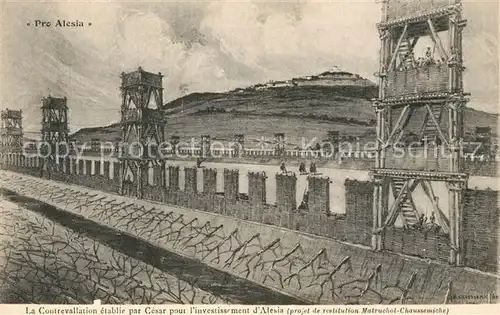AK / Ansichtskarte Alesia(Roman War)_Alise Sainte Reine Contrevallation par Cesar pour investissement  