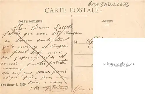 AK / Ansichtskarte Gerbeviller Graeber Gerbeviller