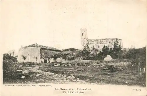 AK / Ansichtskarte Flirey Kriegsruinen Kirche Flirey