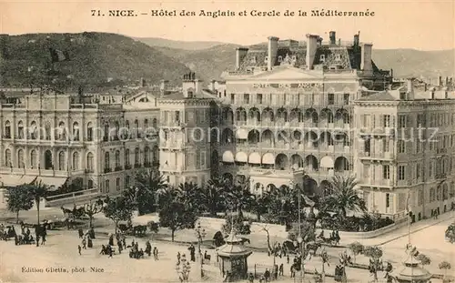 AK / Ansichtskarte Nice_Alpes_Maritimes Hotel de Anglais Cercle de la Mediterranee Nice_Alpes_Maritimes