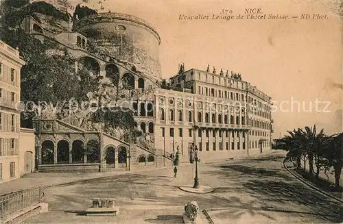 AK / Ansichtskarte Nice_Alpes_Maritimes L escalier Lesage de l Hotel Suisse Nice_Alpes_Maritimes