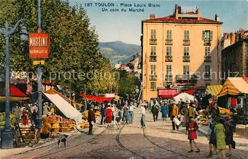 AK / Ansichtskarte Toulon_Var Place Louis Blanc Un coin du Marche Toulon_Var