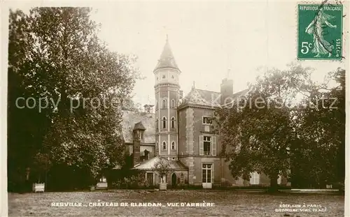 AK / Ansichtskarte Neuville sur Sarthe Chateau de Blandan Vue d Arriere Neuville sur Sarthe