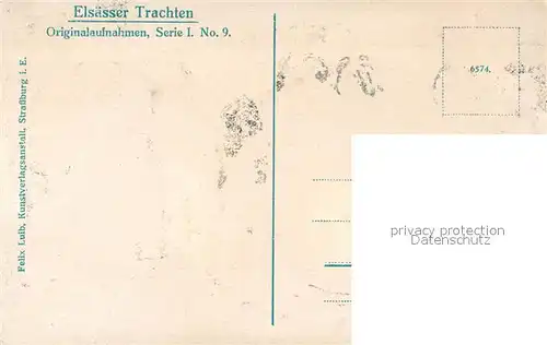 AK / Ansichtskarte Oberseebach_Bas Rhin Elsaesser Trachten Oberseebach Bas Rhin