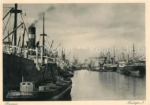 AK / Ansichtskarte Hafenanlagen Bremen Freihafen II Schiffe  