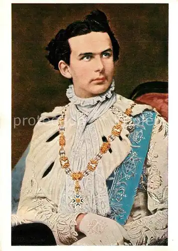 AK / Ansichtskarte Adel_Bayern K?nig Ludwig II. Georgirittertracht  Adel Bayern