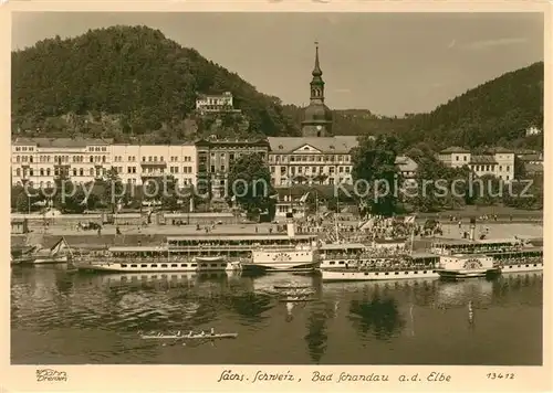 AK / Ansichtskarte Foto_Hahn_Nr. 13412 Seitenraddampfer Leipzig und M?hlberg Bad Schandau Foto_Hahn_Nr.