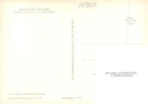 AK / Ansichtskarte Antonshoehe_Breitenbrunn FDGB Sanatorium Klubraum Antonshoehe Breitenbrunn