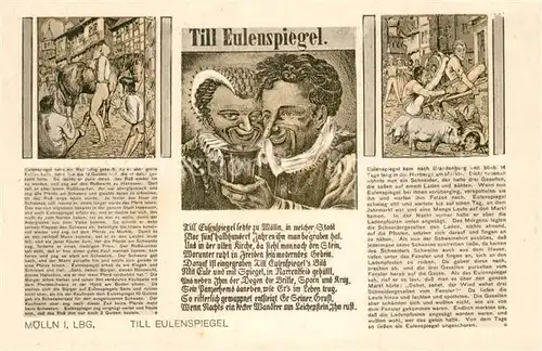 AK / Ansichtskarte Moelln_Lauenburg Till Eulenspiegel Illustrationen Moelln_Lauenburg