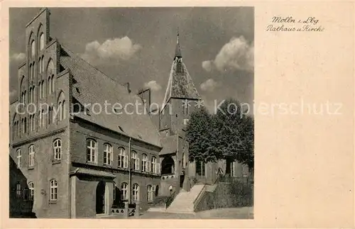 AK / Ansichtskarte Moelln_Lauenburg Rathaus Kirche Moelln_Lauenburg
