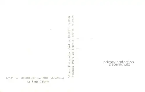 AK / Ansichtskarte Rochefort_sur_Mer La Place Colbert Rochefort_sur_Mer