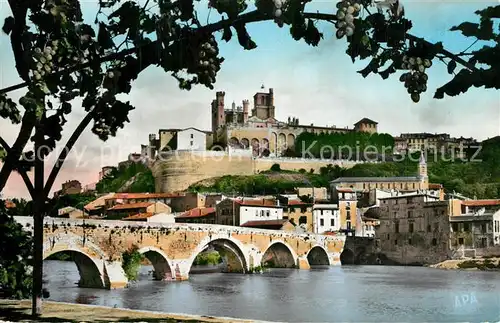 AK / Ansichtskarte Beziers Orb et la Cathedrale St Nazaire Beziers