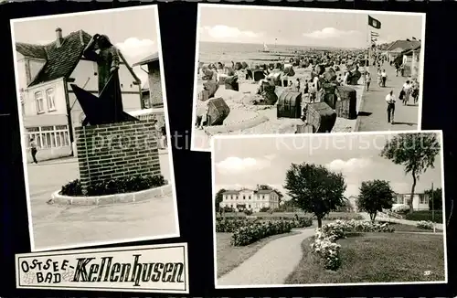 AK / Ansichtskarte Kellenhusen_Ostseebad Denkmal Strand Park Kellenhusen_Ostseebad