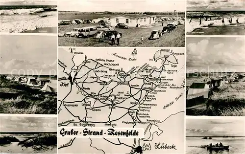 AK / Ansichtskarte Grube_Holstein Camping Clause Strandpartien Karte Grube_Holstein