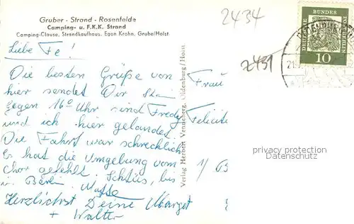AK / Ansichtskarte Grube_Holstein Camping Clause Strandpartien Karte Grube_Holstein