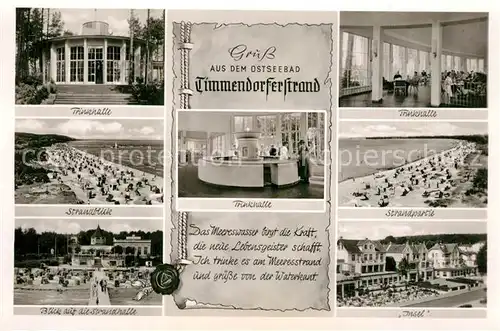 AK / Ansichtskarte Timmendorfer_Strand Trinkhalle Strand Strandhalle Insel Timmendorfer_Strand