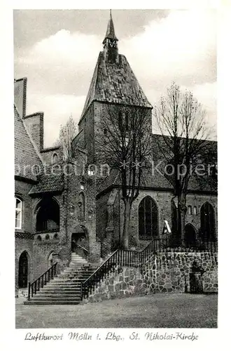 AK / Ansichtskarte Moelln_Lauenburg Nikolai Kirche Moelln_Lauenburg