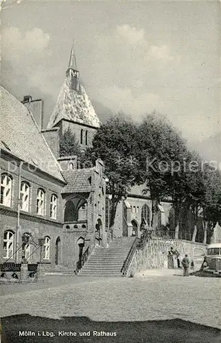 AK / Ansichtskarte Moelln_Lauenburg Kirche und Rathaus Moelln_Lauenburg