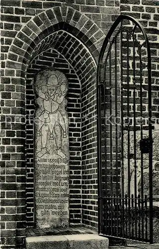 AK / Ansichtskarte Moelln_Lauenburg St Nicolai Kirche Eulenspiegel Grabstein Moelln_Lauenburg
