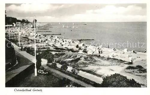 AK / Ansichtskarte Groemitz_Ostseebad Strandpartie Groemitz_Ostseebad