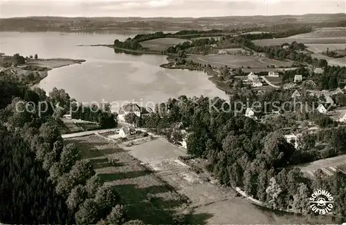 AK / Ansichtskarte Kellersee Fliegeraufnahme mit Seeschlo Kellersee