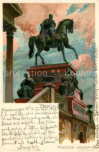 AK / Ansichtskarte Berlin Kaiser Wilhelm IV Denkmal Berlin
