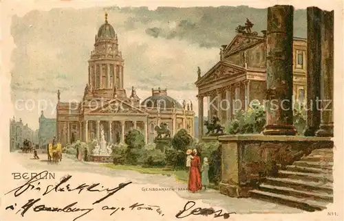 AK / Ansichtskarte Berlin Gendarmen Markt Deutscher Dom Schauspielhaus Schiller Denkmal Berlin