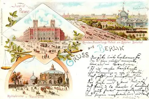 AK / Ansichtskarte Berlin Landesw Ausstellungs Palast Moltkebruecke Justizpalast Berlin