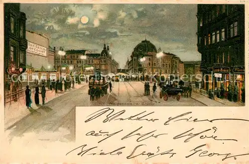 AK / Ansichtskarte Berlin Weidendammbruecke Mondschein  Berlin