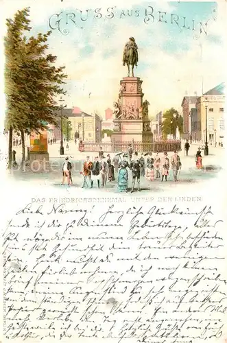 AK / Ansichtskarte Berlin Friedrichsdenkmal Unter den Linden Berlin