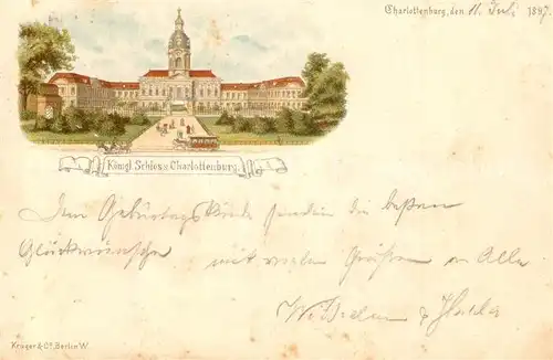 AK / Ansichtskarte Charlottenburg Koenigliches Schloss Charlottenburg Charlottenburg