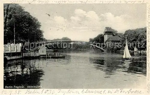 AK / Ansichtskarte Treptow_Berlin Abteibruecke Treptow Berlin