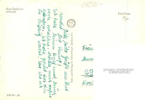 AK / Ansichtskarte Aue_Erzgebirge Altmarkt Aue_Erzgebirge