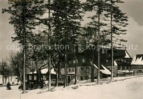 AK / Ansichtskarte Holzhau_Brand Erbisdorf Fischerbaude im Winter Holzhau Brand Erbisdorf