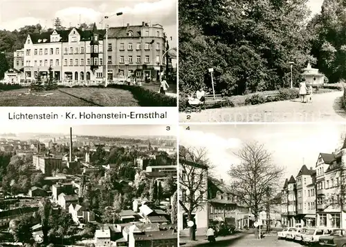 AK / Ansichtskarte Lichtenstein_Hohenstein Ernstthal Teilansicht Anlagen Parkschloesschen Schlossturm Markt Lichtenstein