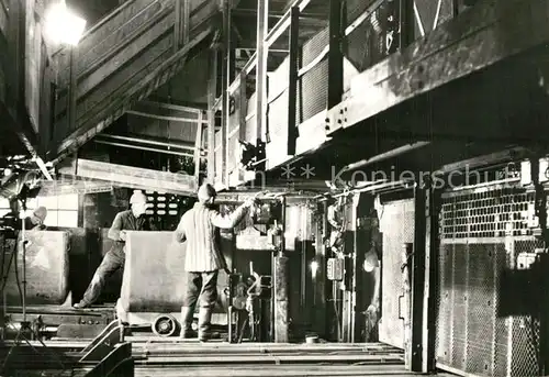 AK / Ansichtskarte Oelsnitz_Erzgebirge Bergbaumuseum Karl Liebknecht Schacht Haengebank waehrend der Foerderung Oelsnitz Erzgebirge